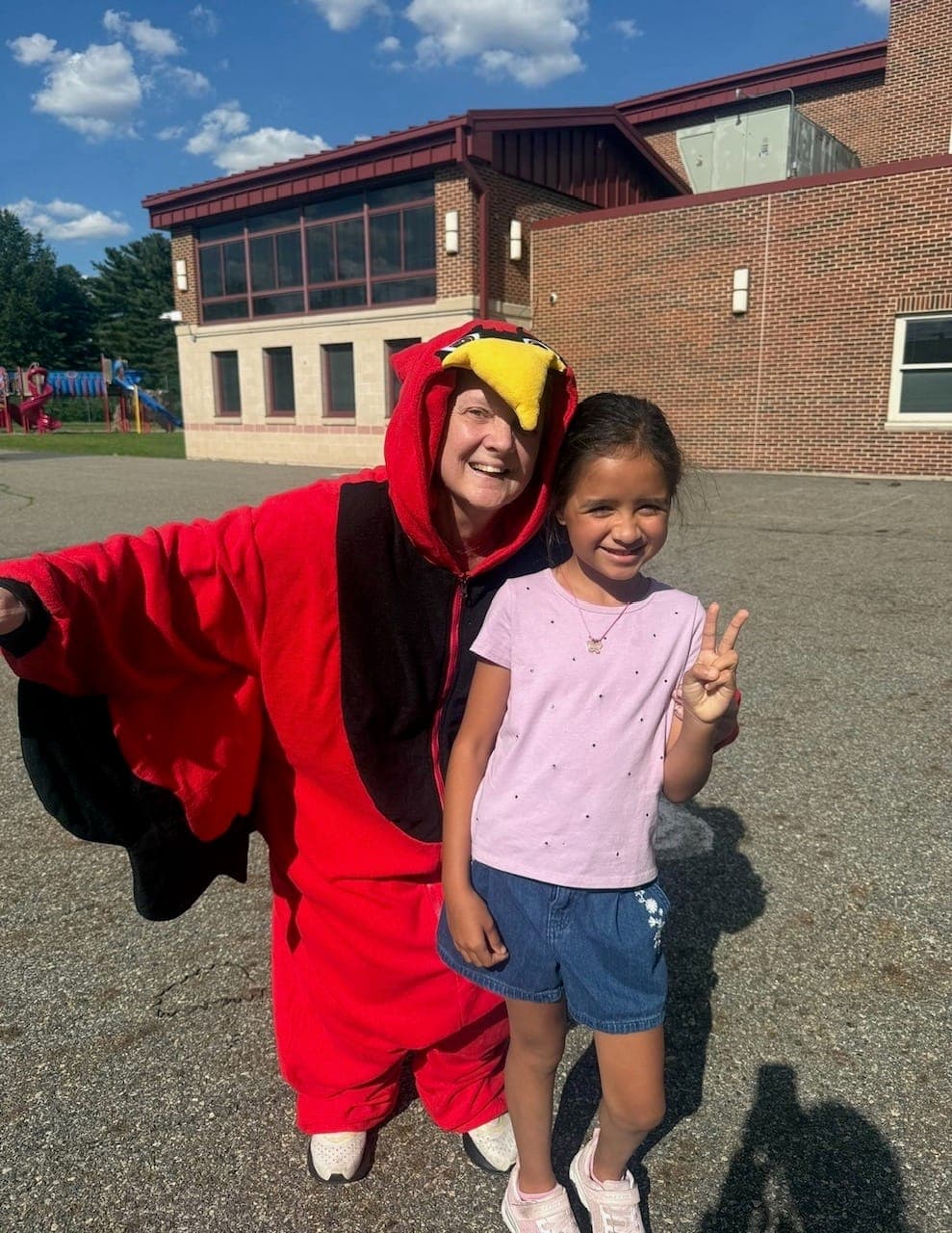 Families joined Grover Cleveland Elementary School's community welcoming event before the school year.